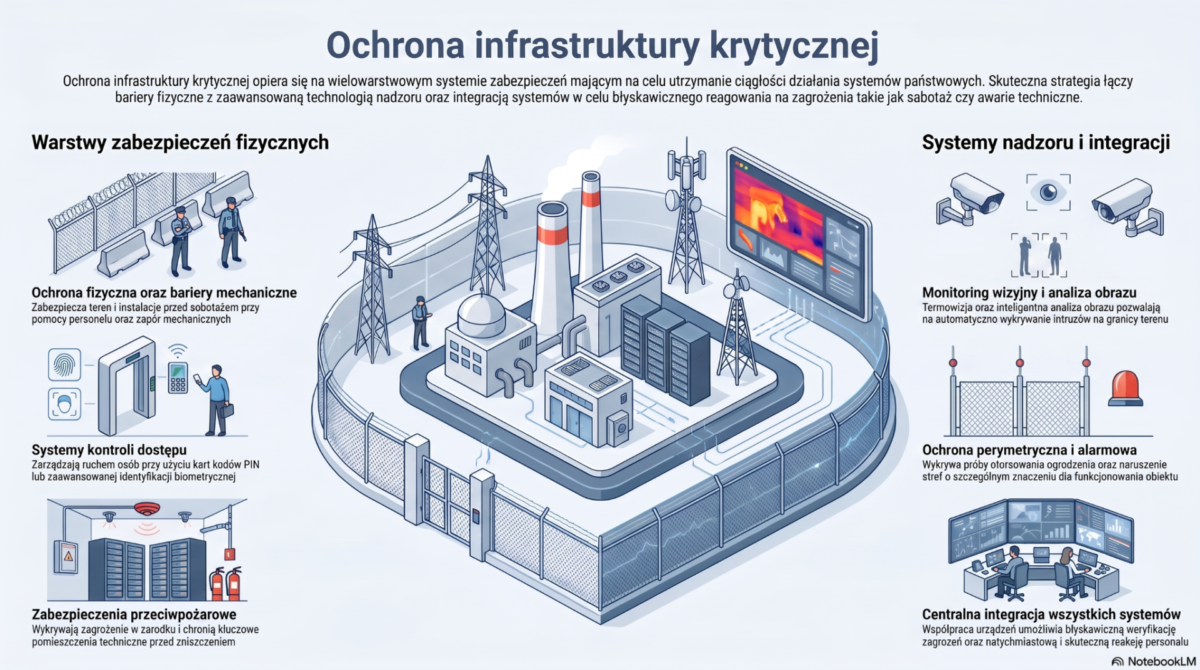 Ochrona infrastruktury krytycznej - infografika
