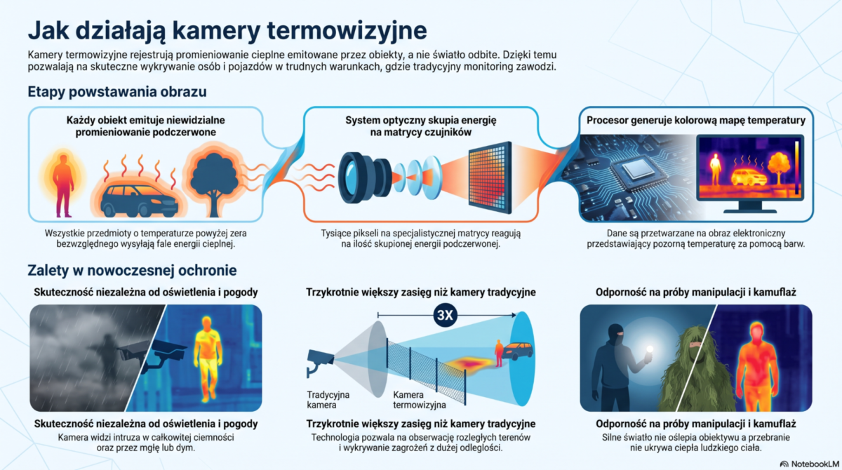 Jak działają kamery termowizyjne - infografika